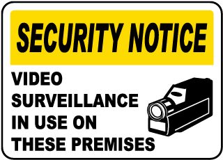 Security Notice - Video Surveillance In Use On These Premises Sign