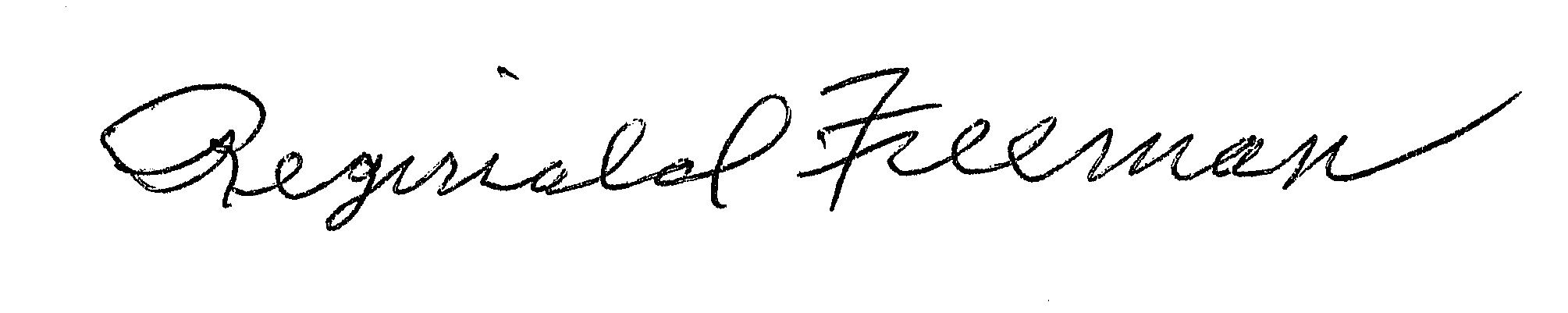 Mayor Freeman&rsquo;s Signature