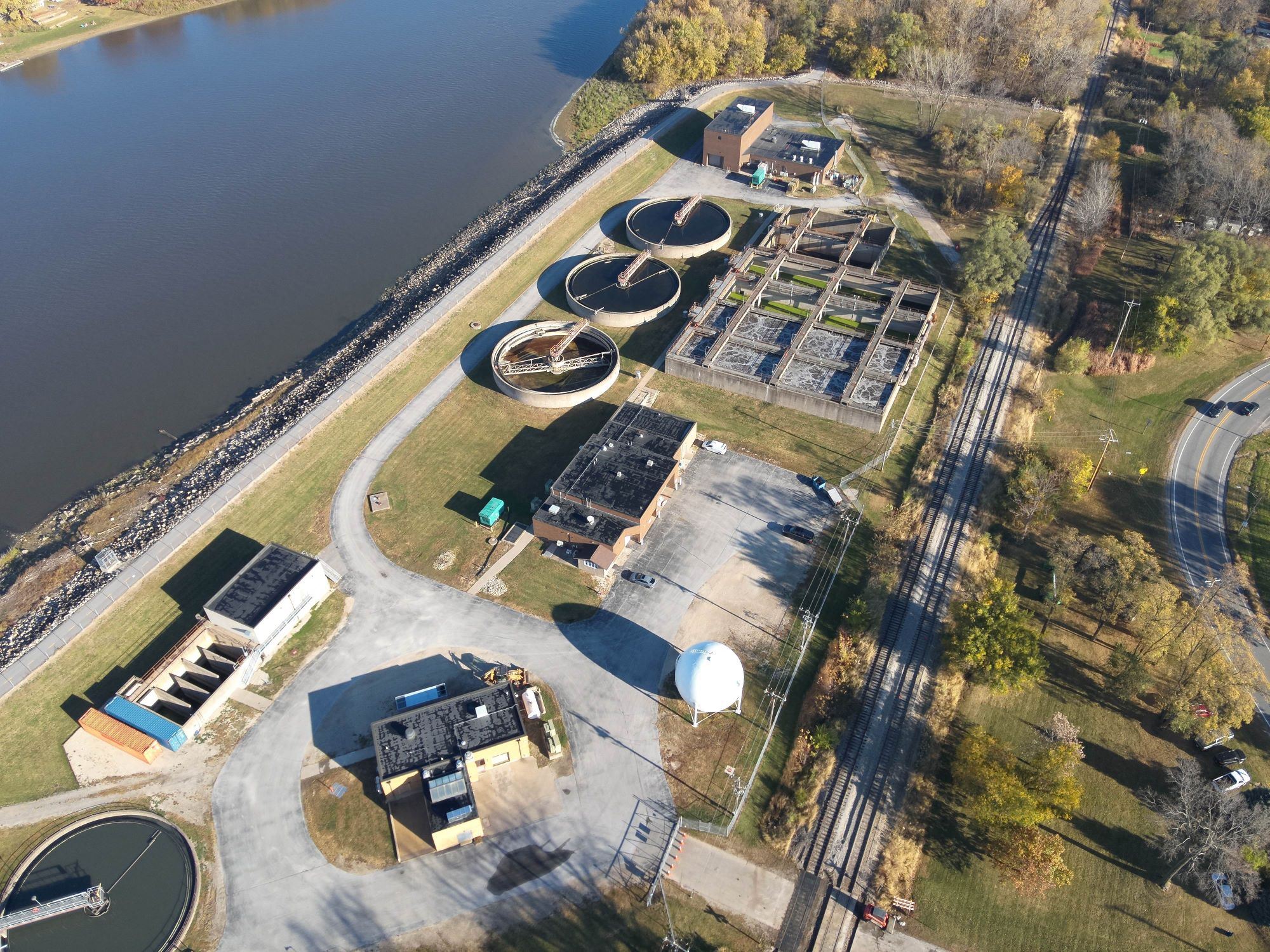 Wastewater Treatment Plant - East Moline - aerial photo